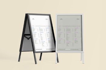 Free Double Menu Stand Mockup