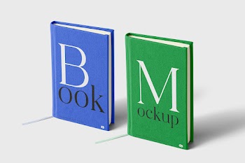 Free Double Notebook Mockups