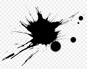 Free Download - Black Paint Splatter Transparent