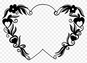 Free Download - Heart Photo Frames Black And White