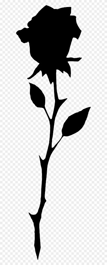 Free Download - Long Stem Rose Silhouette
