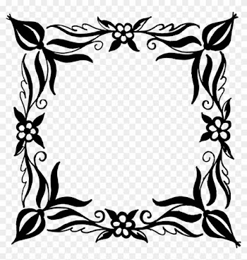 Free Download - Square Floral Frame Vector Png
