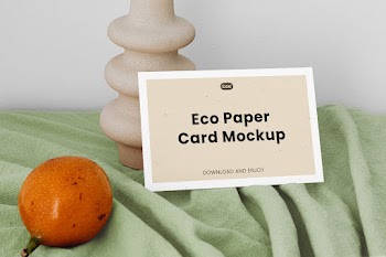 Free Eco Card On Blanket Mockup