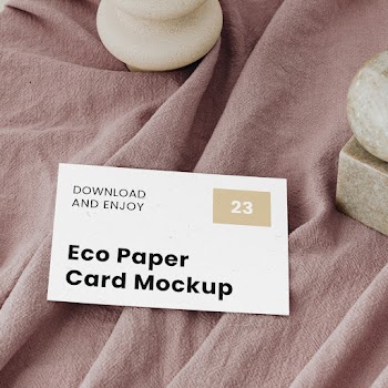 Free Eco Horizontal Business Card Mockup