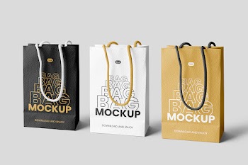 Free Eco Leather Gift Bag Mockups