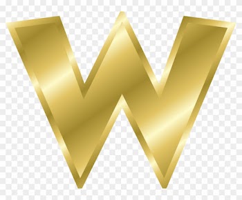 Free Effect Letters Alphabet Gold - Letter W In Gold