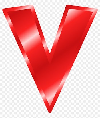 Free Effect Letters Alphabet Red - Letter V Clip Art Red