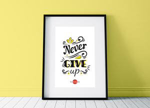 Free Elegant & Classy Poster Mockup PSD 2018 never give. up 