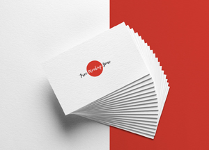 Free Elegant Business Card MockUp on Texture Background 