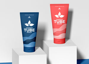 Free Elegant Cosmetics Tubes Mockup tube tube conmes 