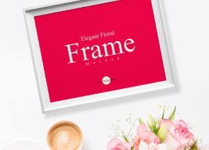 Free Elegant Floral Frame Mockup elegant floral frame 