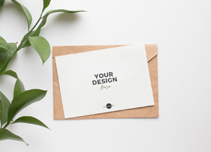 Free Elegant PSD Invitation Card Mockup your design 