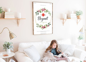 Free Elegant Room Interior Frame Mockup PSD 2019 ..... elegunt 