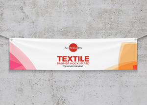 Free Elegant Textile Banner Mockup PSD For Advertisement 2018 textile banner mockup psd 