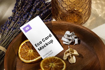 Free Elegant Vertical Paper Card Mockup