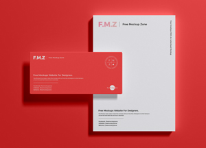 Free Envelope With A4 Letterhead Mockup PSD f.m.z f.m.z - 