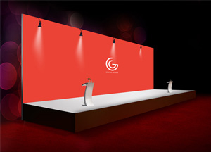 Free Event-Expo Backdrop MockUp Psd 