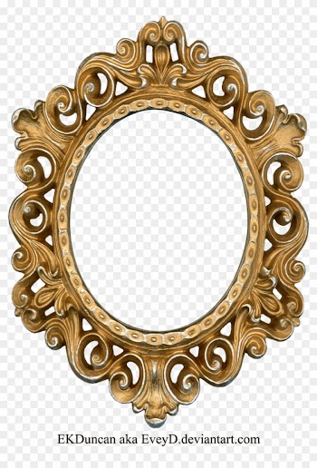 Free Fancy Frame Clip Art - Golden Frame Round