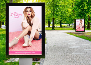 Free Fashion Advertisement Billboard Mockup design 