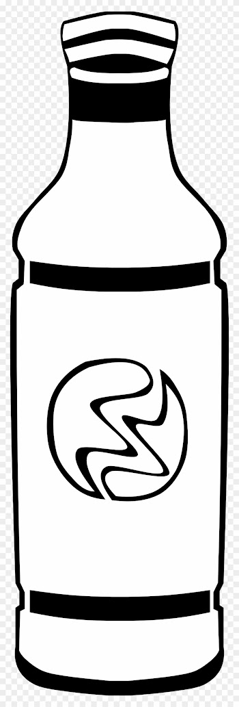 Free Fast Food, Drinks, - Juice Bottle Black And White