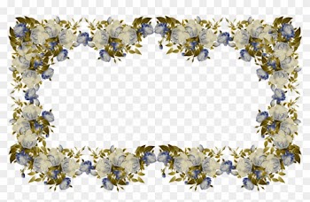 Free Faux Vintage Roses Frame And Borders Png Rosenrahmen - Transparent Flower Border Clipart