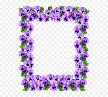 Free Floral Borders - Border Frame Flower Purple