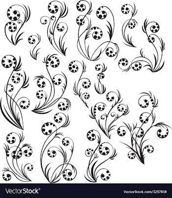 Free floral flourishes vector image