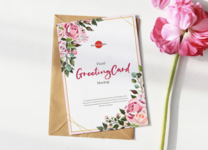 Free Floral Greeting Card Mockup greetingcard ma 