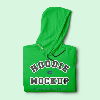 Free Folded Hoodie Mockup