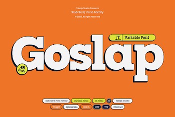 Free Font Collection and Mockups - TBJ Goslap Slab Serif and More