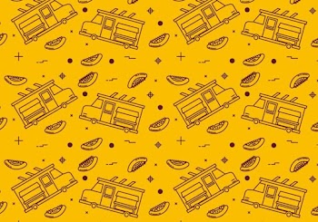Free Foodtruck Vector Patterns #2