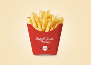 Free French Fries Packaging Mockup PSD french fries mockup 