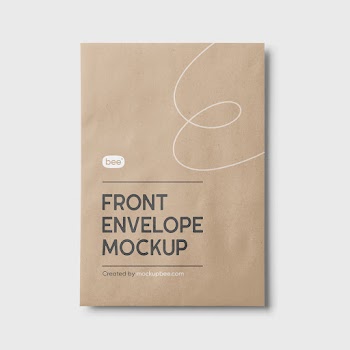 Free Front Envelope Mockup