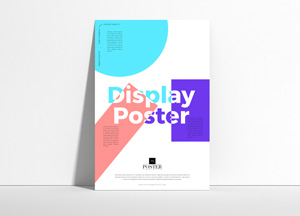 Free Front View Display Poster Mockup display poster 