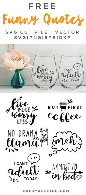 FREE Funny Quotes SVG, PNG, EPS & DXF By | Tassen,Teller & Gläser ...