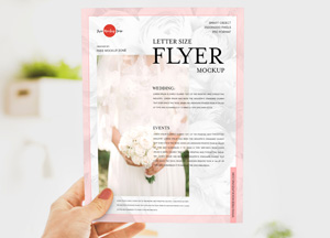 Free Girl Showing Letter Size Flyer Mockup letter size flyer mockup vents 