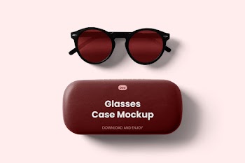 Free Glasses Case Mockup