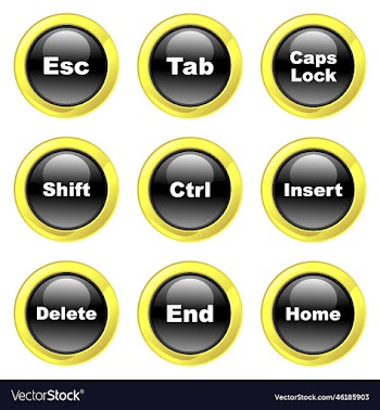 free glassy black and gold keyboard buttons
