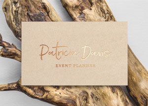 Free Gold Foil B-Card MockUp PSD patre dane event planner 