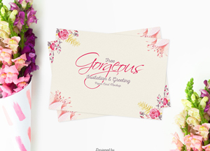 Free Gorgeous Greeting Paper Card Mockup joigerus cstih & gioeting 