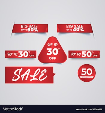 free gradient discount numbers set