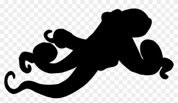 Free Graduation Flower Cliparts, Download Free Clip - Silhouette Of An Octopus