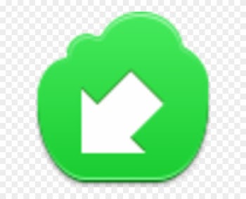 Free Green Cloud Arrow Bottom Left - Hamburger