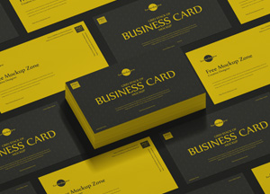 Free Grid Stack of Business Card Mockup mockup zone business card business card apla free mockup zone ness card sieriaan mockup zoe business card 