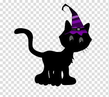 Free Halloween shop Brushes Plus Cutouts, black cat illustration transparent background PNG clipart