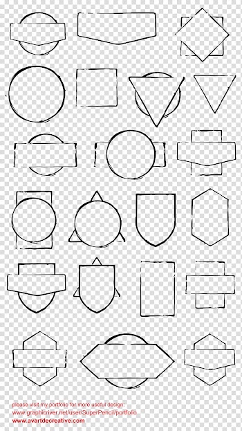 Free Hand Drawn Frame , logo line drawings collage transparent background PNG clipart