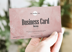 Free Hand Showing Business Card Mockup PSD business card mockup 