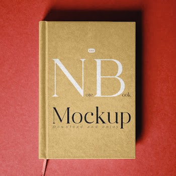 Free Hard Cover Notebook Mockup