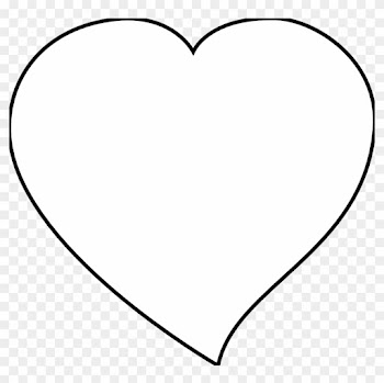Free Heart Border - Solid White Heart Transparent