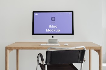 Free Home Office iMac Mockup